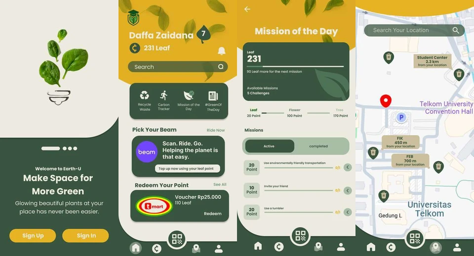 Earth-U Mobile App UI/UX